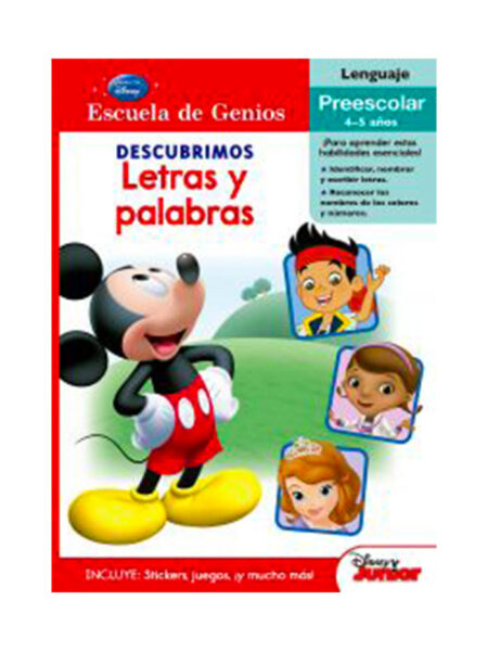 ESCUELA DE GENIOS DESCUBRIMOS LETRAS Y PALABRAS 4-5 AÑOS