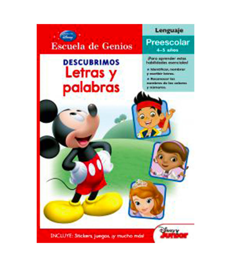 ESCUELA DE GENIOS DESCUBRIMOS LETRAS Y PALABRAS 4-5 AÑOS