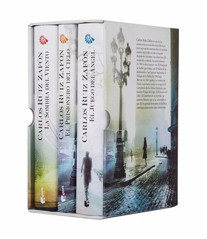 TRILOGÍA CARLOS RUÍZ ZAFÓN -ESTUCHE- 3 TOMOS SOMBRA VIENTO / JUEGO ÁNGEL / PRISIONERO CIELO
