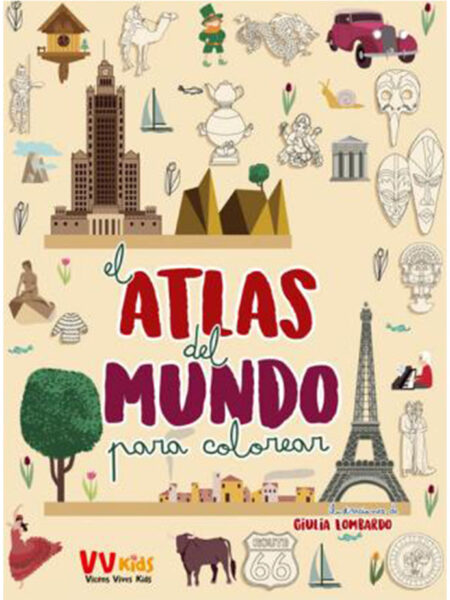 ATLAS DEL MUNDO PARA COLOREAR, EL -VVKIDS-