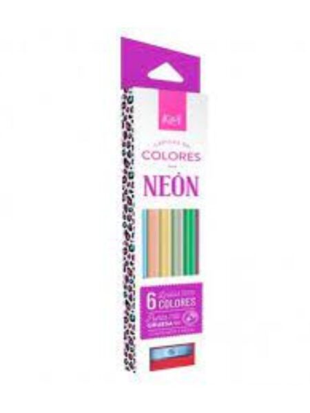 LAPIZ X 6 CLRS P/G NEON