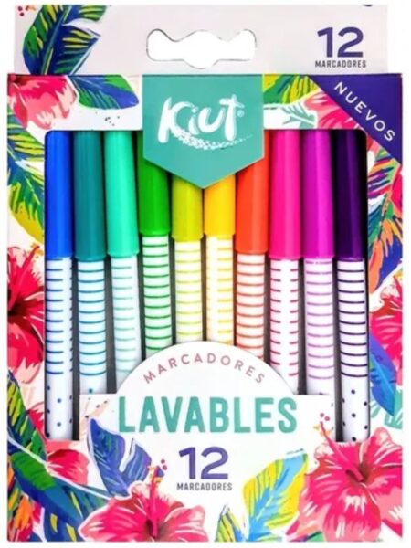MARCADOR X 12 CLRS LAVABLES