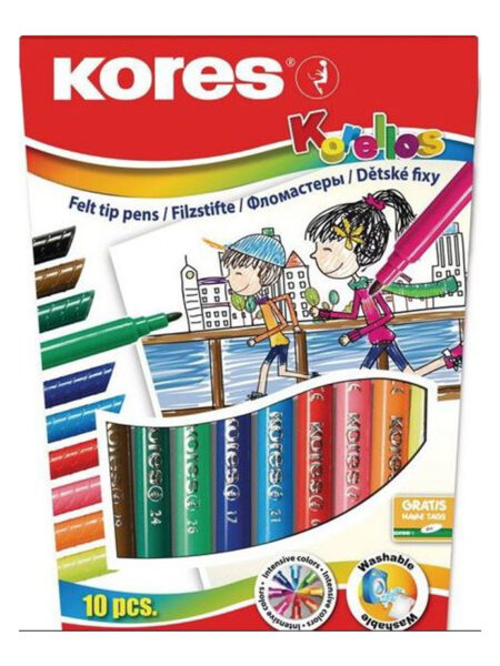 MARCADOR X 10 COLORES KORES