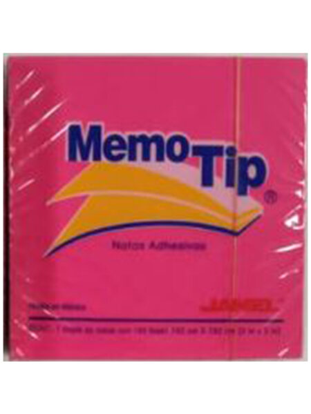 NOTAS ADHESIVAS MEMOTIP FUCSIA 3 X 3