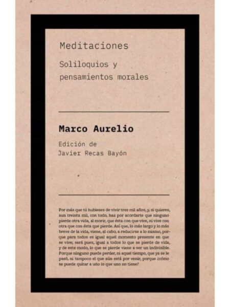 MEDITACIONES SOLILOQUIOS Y PENSAMIENTOS MORALES