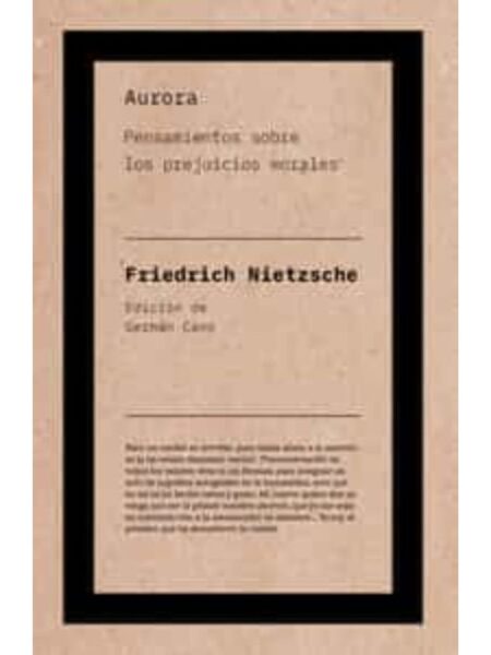 AURORA PENSAMIENTOS SOBRE LOS PREJUICIOS MORALES