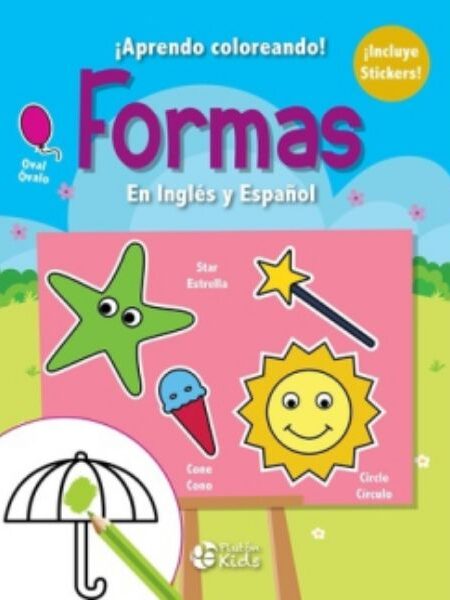 FORMAS APRENDO COLOREANDO (INGLES-ESPAÑOL)
