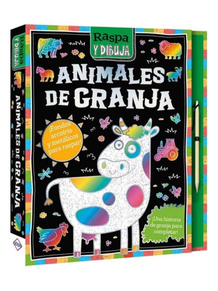 ANIMALES DE LA GRANJA -RASPA Y DIBUJA-