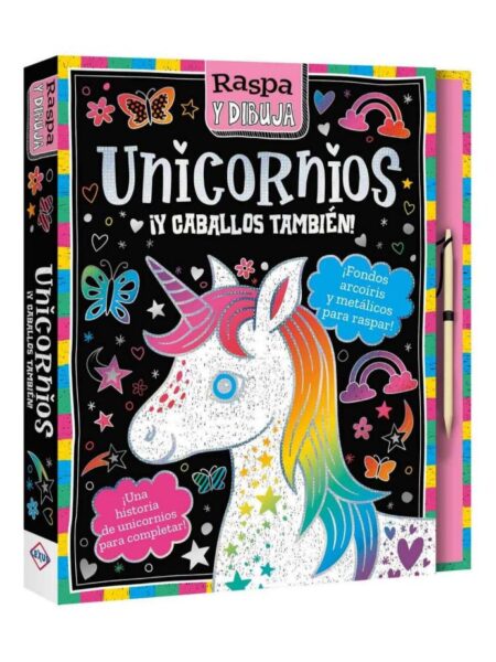 UNICORNIOS -RASPA Y DIBUJA-