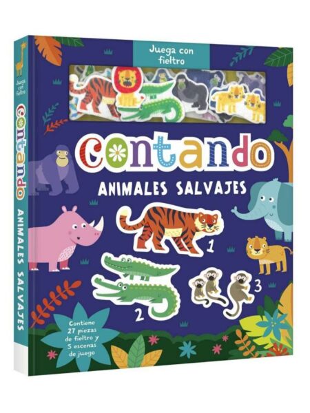 CONTANDO ANIMALES SALVAJES -JUEGA CON FIELTRO-
