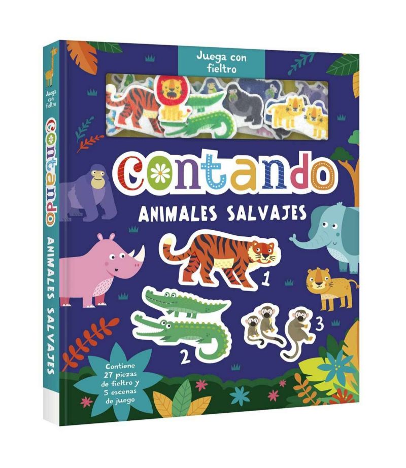 CONTANDO ANIMALES SALVAJES -JUEGA CON FIELTRO-