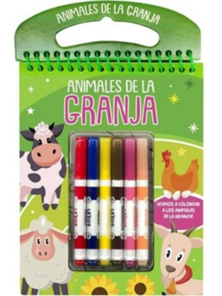 VAMOS A COLOREAR ANIMALES DE LA GRANJA -INCLUYE 6 MARCADORES-