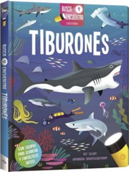 TIBURONES BUSCA Y ENCUENTRA -LINTERNA Y SOLAPAS-