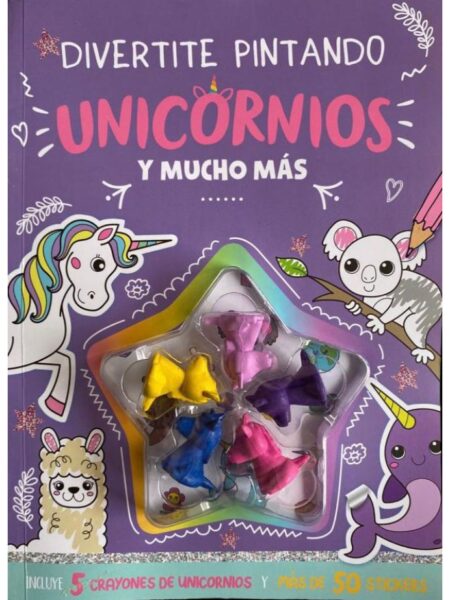 UNICORNIOS A PINTAR -INCLUYE CRAYONES-