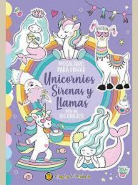 MEGALIBRO PARA PINTAR UNICORNIOS SIRENAS Y LLAMA