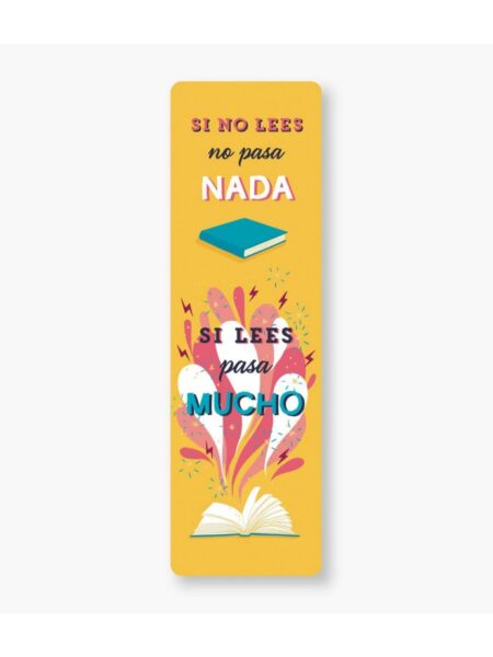 MARCAPÁGINAS LITERARIO -SI NO LEES NO PASA NADA-