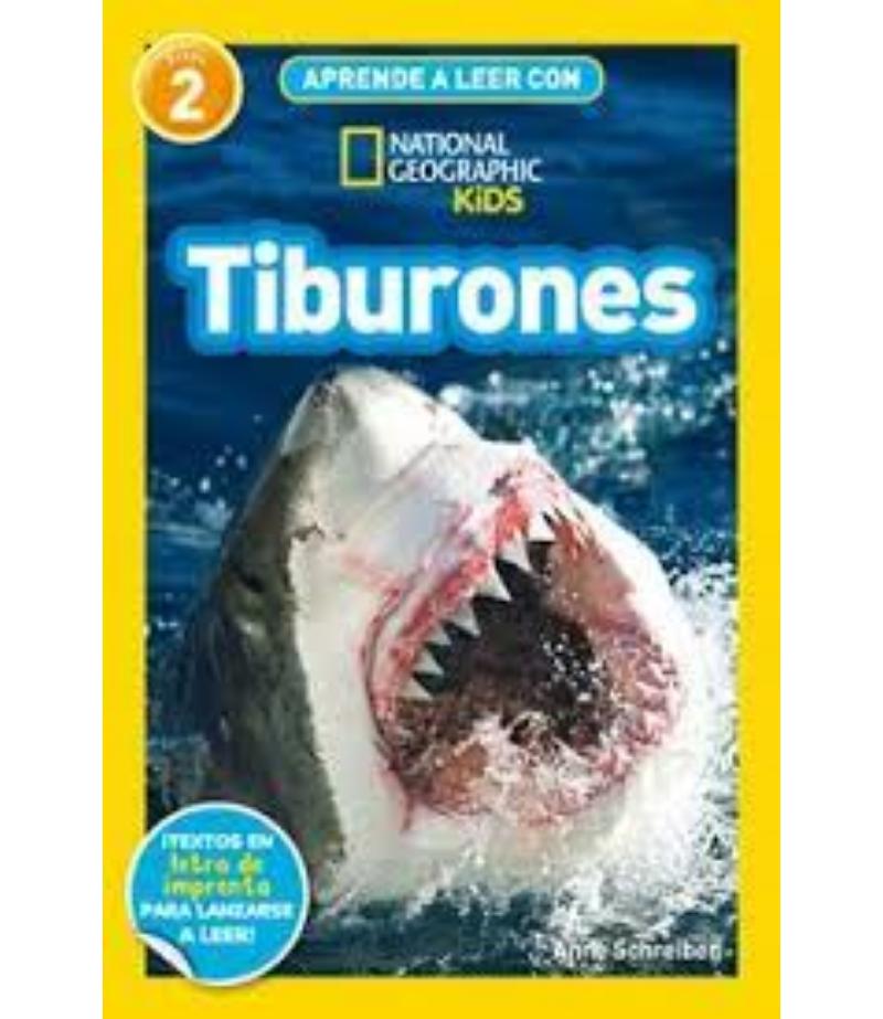 APRENDE A LEER CON NATIONAL GEOGRAPHIC -TIBURONES- NIVEL 2