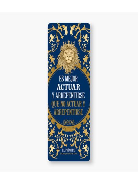 MARCAPÁGINAS LITERARIO -ES MEJOR ACTUAR Y ARREPENTIRSE...-