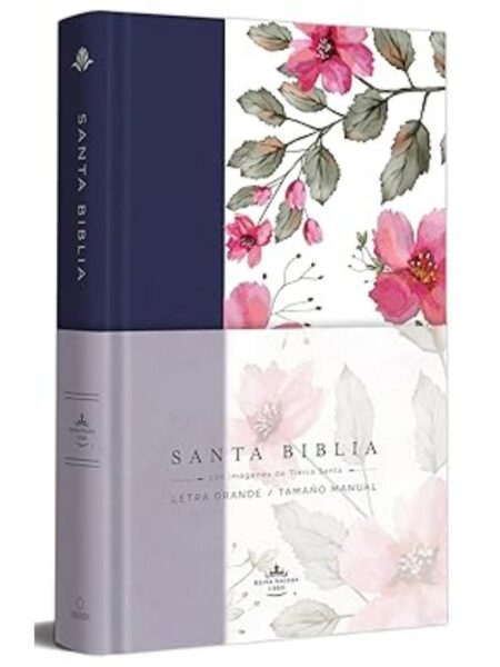BIBLIA RVR 1960 FLORES AZUL