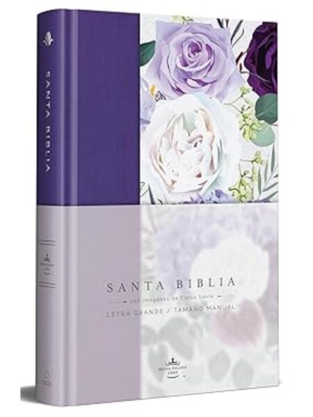 BIBLIA RVR 1960 FLORES MORADA