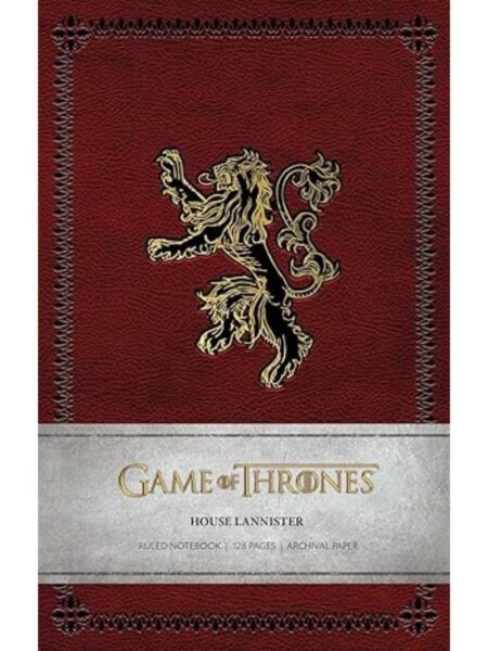 GAME OF THRONES, HOUSE LANNISTER RULED NOTEBOOK