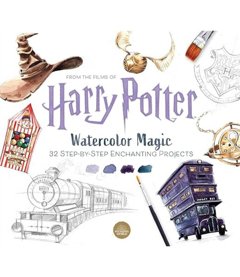HARRY POTTER WATERCOLOR MAGIC, 32 STEP BY STEP ENCHANTING PROJECTS
