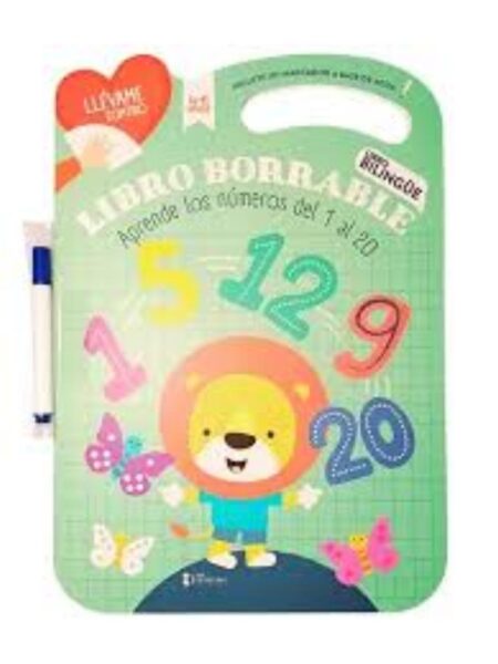 LIBRO BORRABLE APRENDE LOS NÚMEROS DEL 1 AL 20