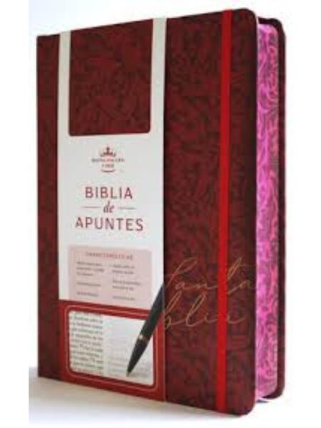 BIBLIA DE APUNTES RVR 1960 VINO TINTO -CANTOS PINTADOS-