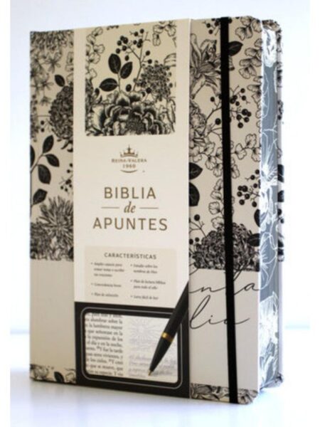BIBLIA DE APUNTES RVR 1960 CON FLORES