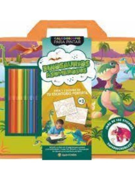 DINOSAURIOS ASOMBROSOS -CALEIDOSCOPIO PARA PINTAR-