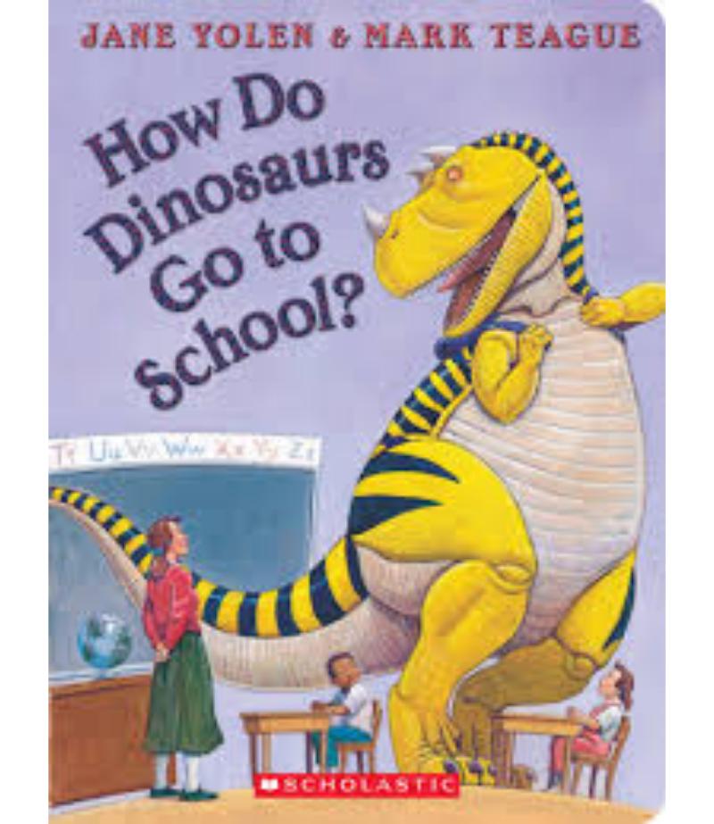 HOW DO DINOSAURS GO TO SCHOOL?