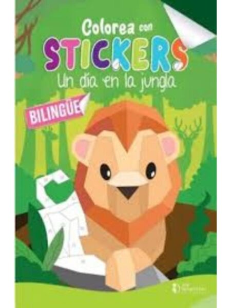 COLOREA CON STICKER ANIMALES DE LA JUNGLA