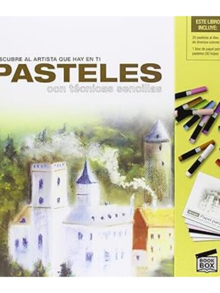 PASTELES CON TÉCNICAS SENCILLAS -CAJ- LIBRO + ?PASTELES + BLOCK PAPEL