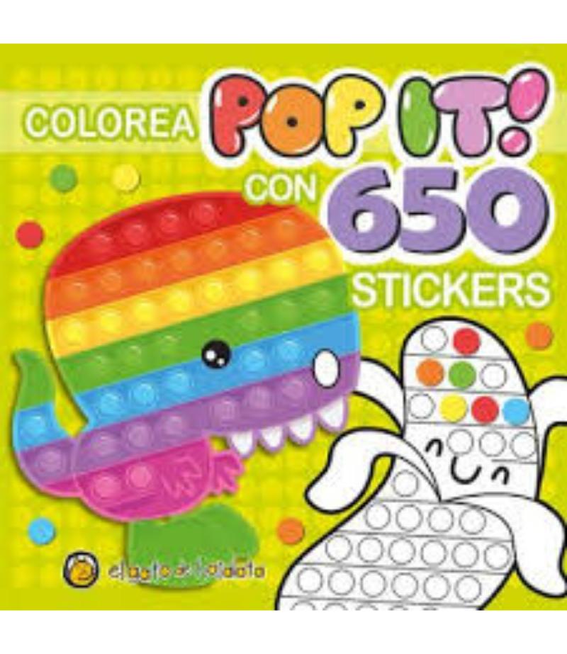 COLOREA POP IT CON 650 STICKERS -DINOSAURIOS-