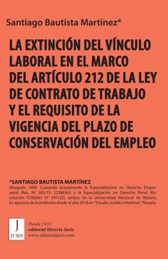 EXTINCIÓN DEL VÍNCULO BORAL EN EL MARCO DEL ARTÍCULO 212 DE  LEY DE CONTRATO DE TRABAJO Y EL REQUISITO DE  VIGENCIA DEL PZO…, LA (EBOOK)