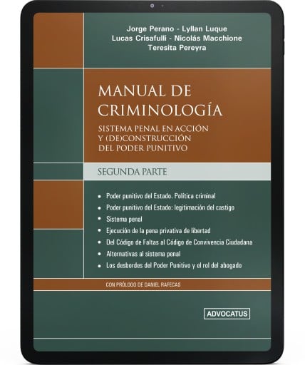 MANUAL DE CRIMINOLOGÍA : SEGUNDA PARTE : SISTEMA PENAL EN ACCIÓN Y (DE)CONSTRUCCIÓN DEL PODER PUNITIVO (EBOOK)
