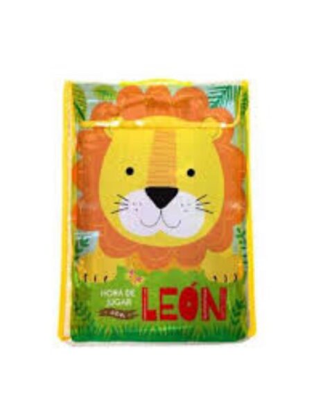 HORA DE JUGAR CON LEÓN, LIBRO DE TELA