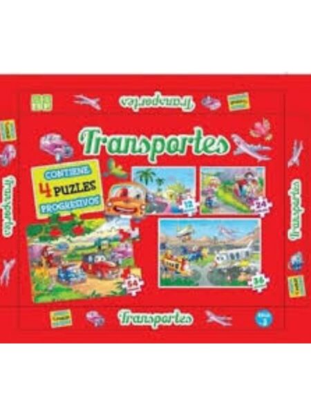 TRANSPORTES -4 PUZLES PROGRESIVOS-