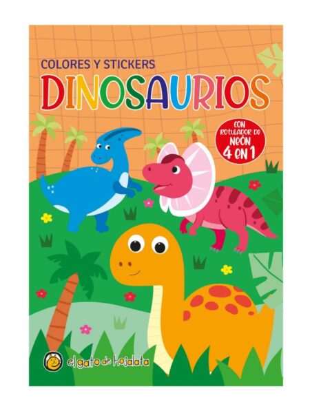DINOSAURIOS -COLORES Y STICKERS-