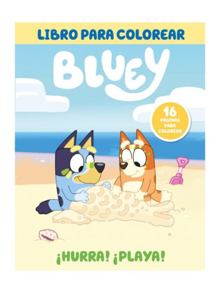 BLUEY -HURRA PLAYA- LIBRO PARA COLOREAR-