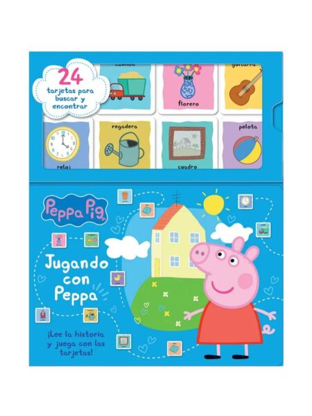 JUGANDO CON PEPPA -CUENTO Y 24 TARJETAS PARA BUSCAR Y ENCONTRAR-