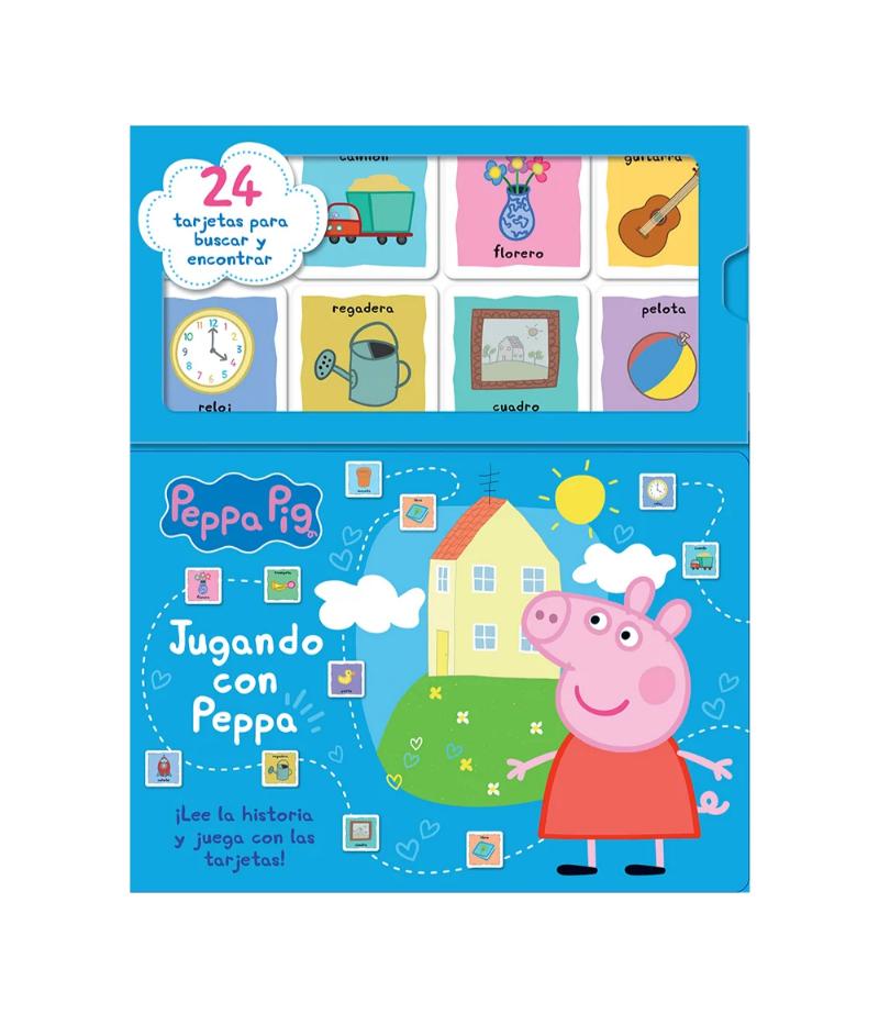 JUGANDO CON PEPPA -CUENTO Y 24 TARJETAS PARA BUSCAR Y ENCONTRAR-