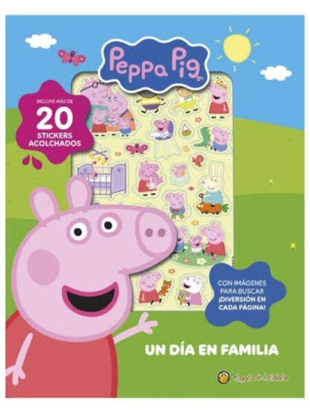 PEPPA PIG UN DÍA EN FAMILIA -STICKERS ACOLCHADITOS-