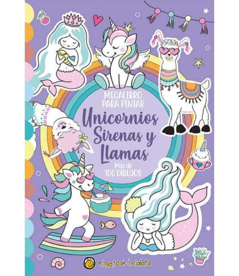 UNICORNIOS, SIRENAS Y LLAMAS -MEGALIBRO PARA PINTAR-